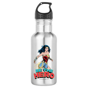 W84 Be-the-Hero Wonder Woman Retro Comic Art Waterfles