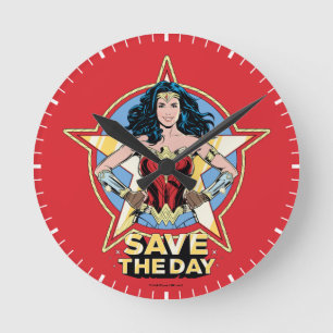W84 Bespaar de dag waarop de Wonder Woman Retro Ronde Klok