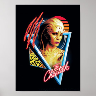 W84 De Cheetah Retrowave-code Poster