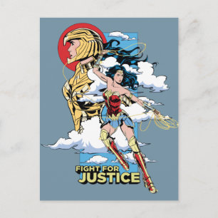 W84   Gerechtelijke strijd voor Wonder Woman Retro Uitnodiging Briefkaart