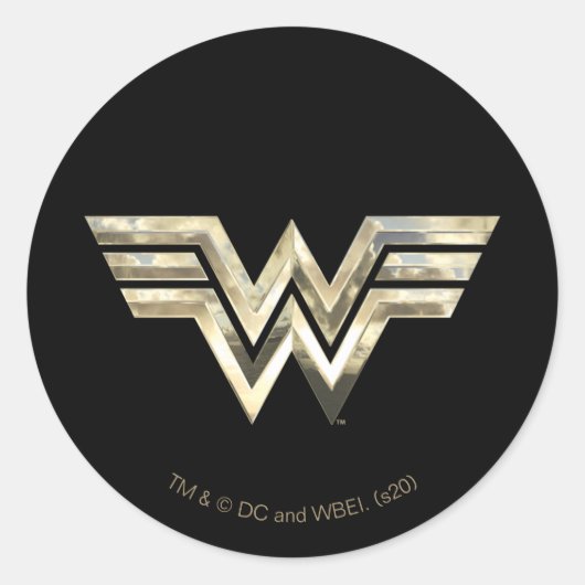 W84 | Golden Wonder Logo Ronde Sticker (Voorkant)