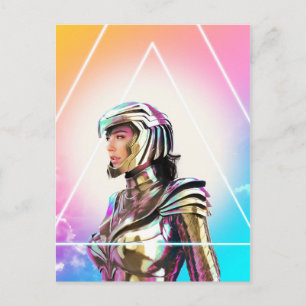 W84   Lo Fi Wonder Woman Golden Armor Portret Uitnodiging Briefkaart