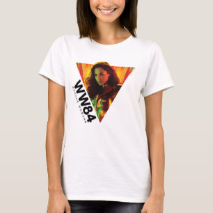 W84   Rode-Oranje Wonder Woman Kaleidoscoop T-shirt