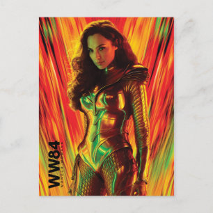 W84   Rode-Oranje Wonder Woman Kaleidoscoop Uitnodiging Briefkaart