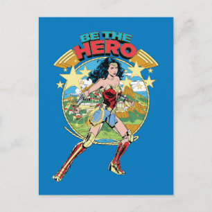 W84   Themyscira Wonder Woman Retro Comic Art Uitnodiging Briefkaart