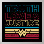 W84 | Truth Love & Justice Pattern Poster (Voorkant)