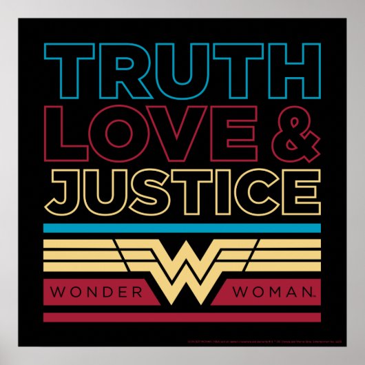 W84 | Truth Love & Justice Pattern Poster (Voorkant)
