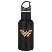 W84 | Wonder Woman Circular Geometric Pattern Waterfles (Voorkant)