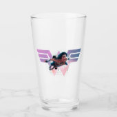 W84 | Wonder Woman Flying Lo Fi Pastel Graphic Glas (Voorkant)