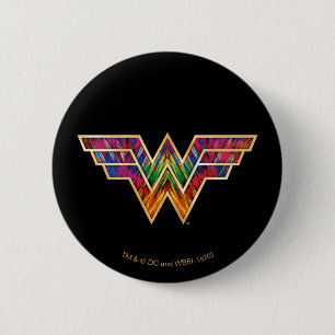 W84   Wonder Woman Kaleidoscope Logo Ronde Button 5,7 Cm