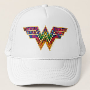 W84   Wonder Woman Kaleidoscope Logo Trucker Pet