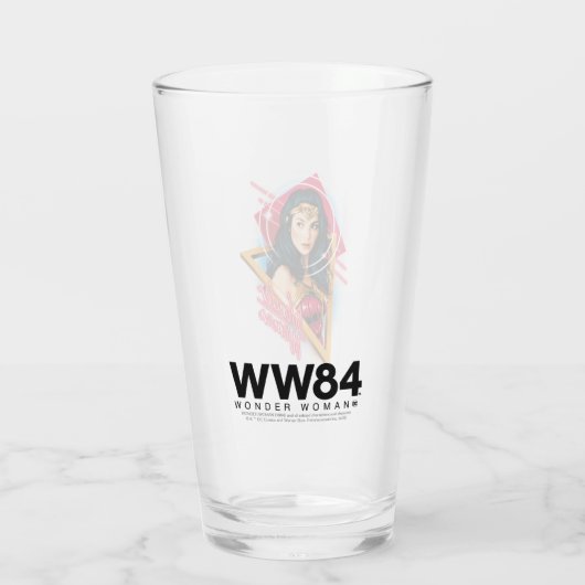 W84 | Wonder Woman Retrowave Character Badge Glas (Achterkant)