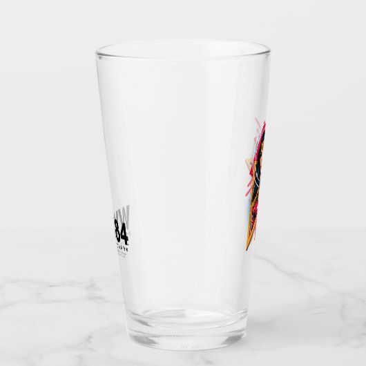 W84 | Wonder Woman Retrowave Character Badge Glas (Rechts)