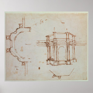 W.24r Architectuurschets Poster