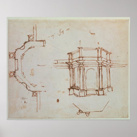 W.24r Architectuurschets Poster (Voorkant)