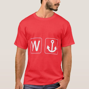 W Anchor Wanchor Funny Gift T-shirt