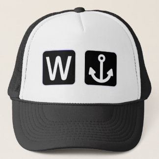 W Anchor Wanchor Funny Gift Trucker Pet