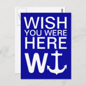 W Anchor Wanchor Funny Joke Gift Briefkaart (Voorkant / Achterkant)