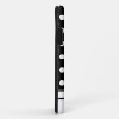 W & B Polka-dot Monogramme iPhone 5 Coque (Dos/Droite)