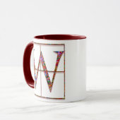 W "Briques celtiques" Mugs de monogramme personnal (Devant gauche)