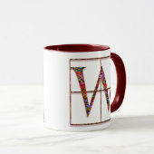 W "Briques celtiques" Mugs de monogramme personnal (Devant droit)