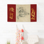 W BuffelKind Chinees Ox jaar 2021 Verticaal B Spandoek (Insitu)