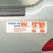 W bumpersticker (Op auto)