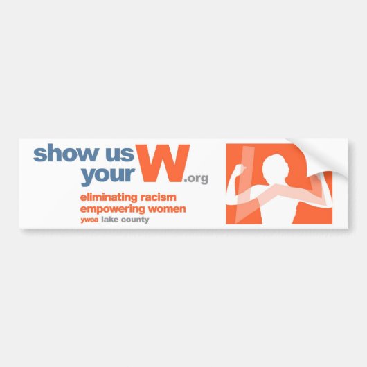 W bumpersticker (Voorkant)