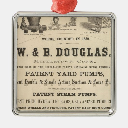 W en B Douglas Metalen Ornament (Voorkant)