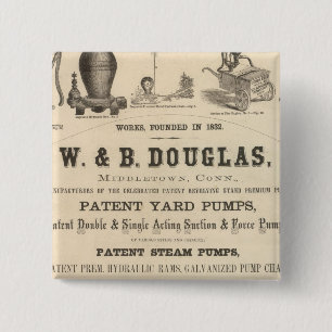 W en B Douglas Vierkante Button 5,1 Cm