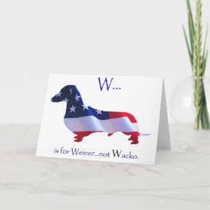 W est pour la carte de voeux de Weiner