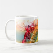 W est pour la tasse blanche d'art d'alphabet (Gauche)