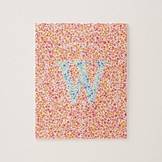 "W" Eye Test Jigzaag Legpuzzel (Verticaal)