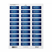 W Faux-"Diamond Bling" op Denim Etiket (Full Sheet)