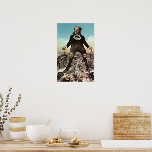 W.H. Vanderbilt als 'Colossus of Roads' Poster (Keuken)