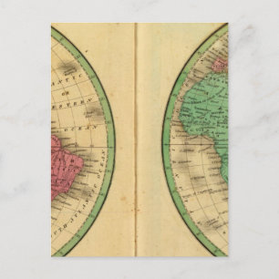 W Hemisphere E Hemisphere Briefkaart