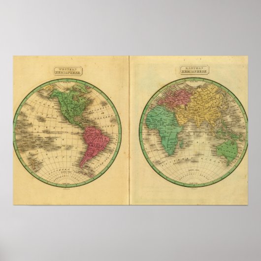 W Hemisphere E Hemisphere Poster (Voorkant)