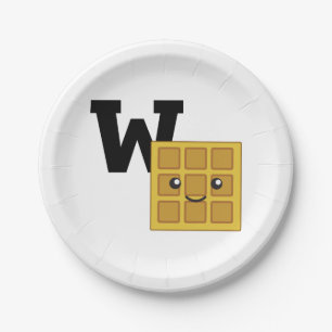 W is voor Wafel Papieren Bordje