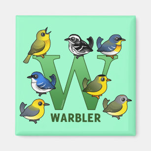 W is voor Warbler Magneet