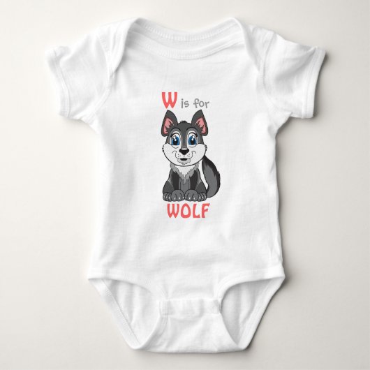 "W is voor WOLF" Childs Shirt (Voorkant)