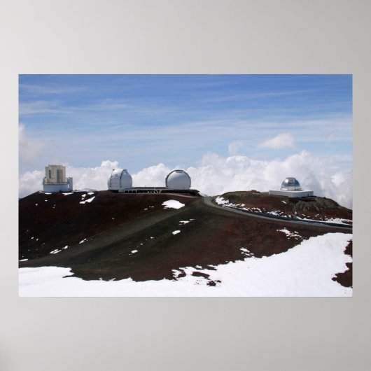 W.M. Keck Observatory on Mauna Kea, Hawaii Poster (Voorkant)