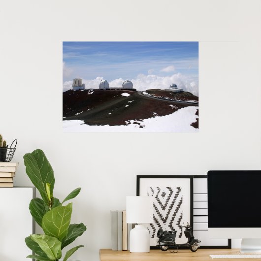 W.M. Keck Observatory on Mauna Kea, Hawaii Poster (Thuiskantoor)