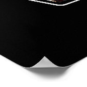 W Monogram Creëer Jouw eigen 9 Foto Collage Black Poster (Hoek)