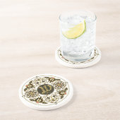 W Monogram Klassiek best bekeken groot zie notitie Zandsteen Onderzetter (Zijkant)