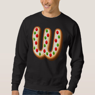 W Mooiste hoofdletter kerstkoek alfabet letter Trui