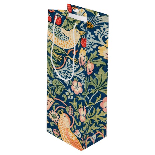 W Morris Aardbei Dief Wijn Gift Bag Cadeautas (Voorkant Gekanteld)