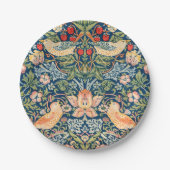 W Morris Strawberry Thief Rond Papier Bord (Voorkant)