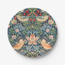 W Morris Strawberry Thief Rond Papier Bord