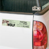 W.O.L.F. Bumpersticker - Stop jagen (Op Truck)