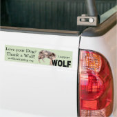 W.O.L.F. "Hou van je hond?" Bumpersticker (Op Truck)